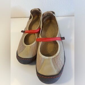 Jambu Sz 10 M Eclipse Mesh Shoes Beige Coral Comfort Hiking Mary Jane Flats